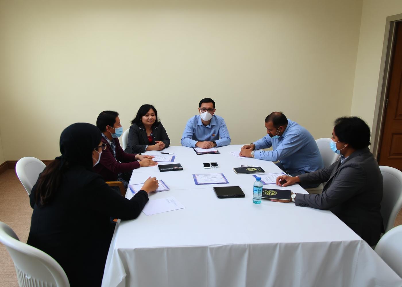 Patient leaders and officials in a roundtable discussion